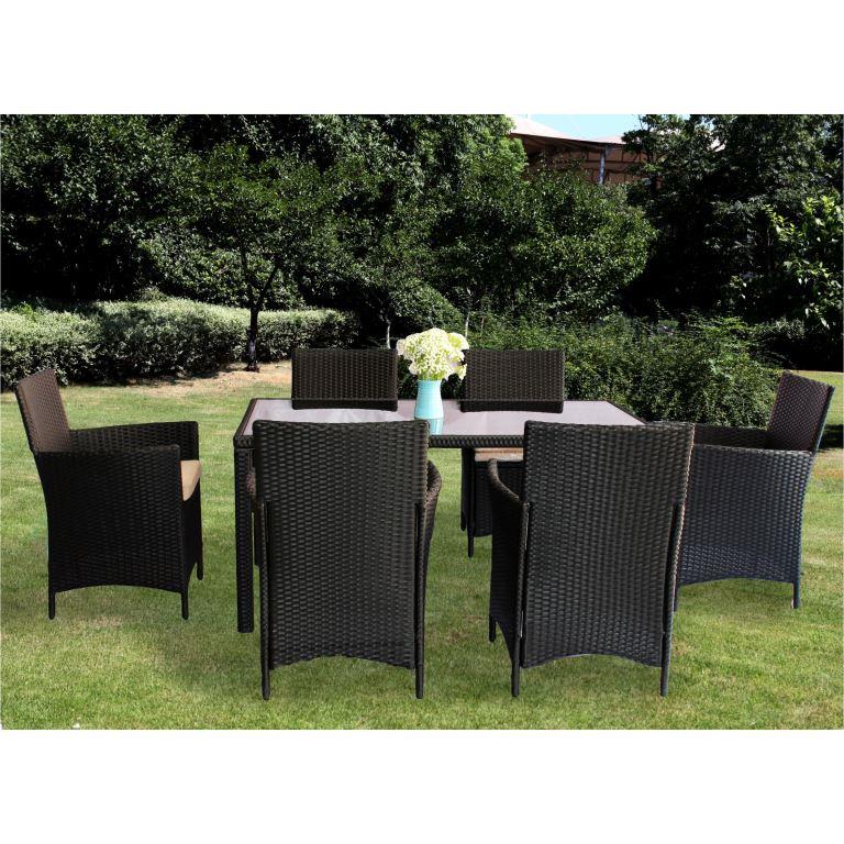 Стол обеденный, искусственный ротанг Helsinki ЭКО ДИЗАЙН PATIO 129667 Бежевый;коричневый - Вид №2