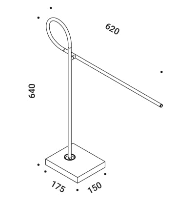 Регулируемая металлическая настольная лампа DAVIDE GROPPI RIBBON ARCH-00075399 - Вид №8