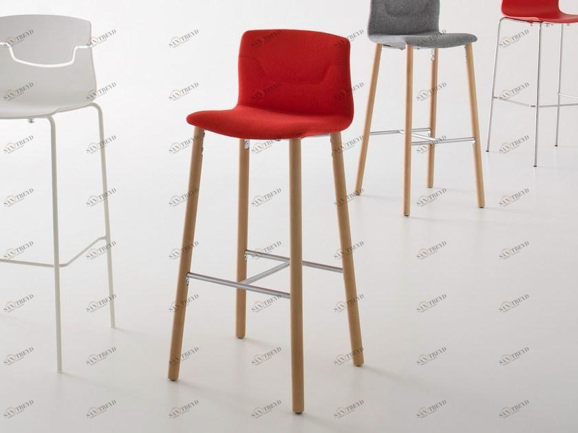 GABER Высокий табурет из ткани со спинкой Slot sun-id-1396488