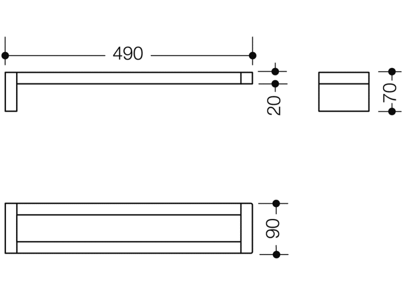 100.09.10040 вешалка для полотенец HEWI System 100 - Вид №15