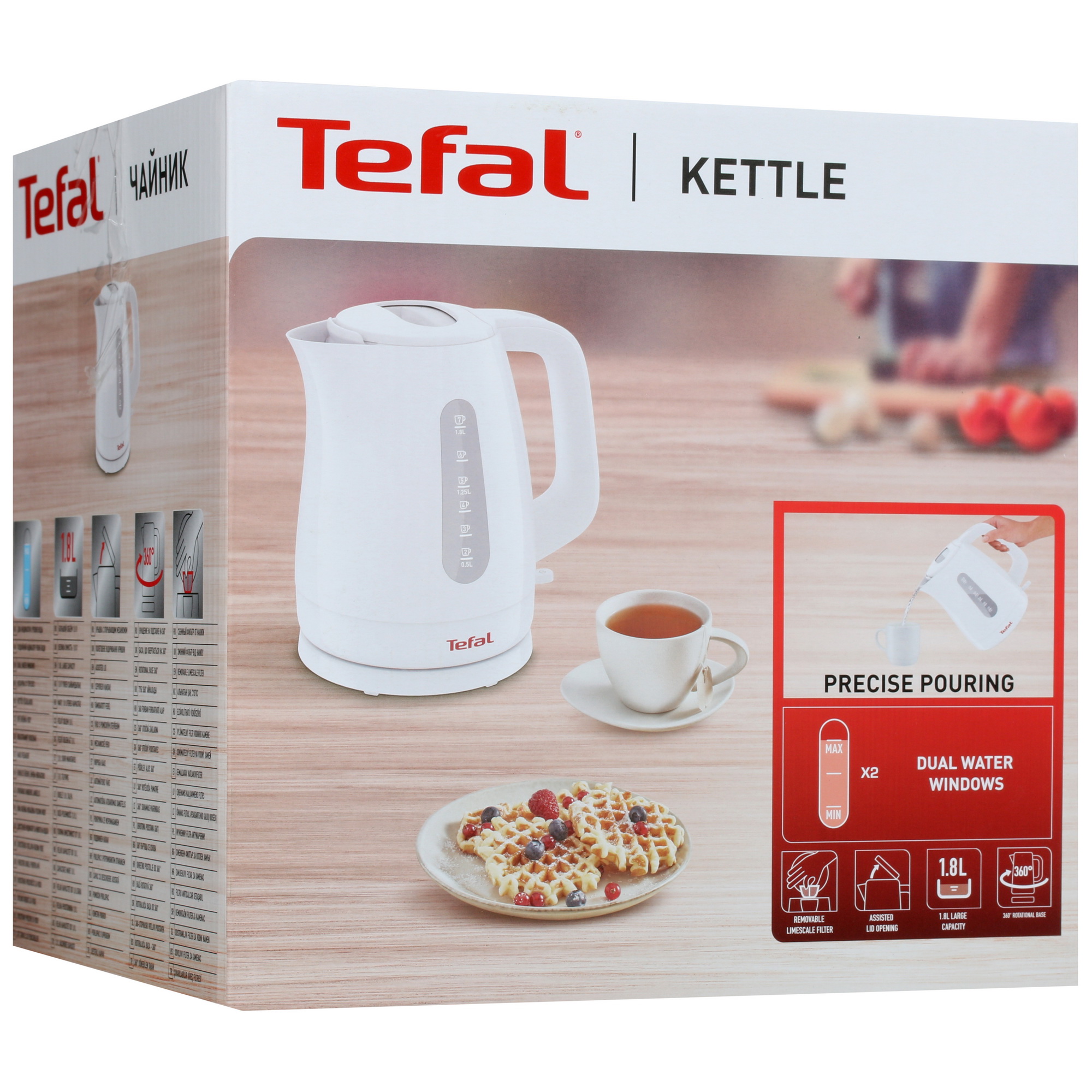 1694924 Электрочайник Tefal Delfini Up KO172130 белый STDN-0022296 - Вид №6