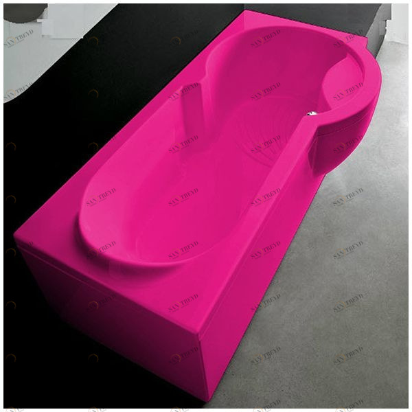 Ванна Gruppo treesse Simona V5671-DX-R розовая прямоугольная правая VTLV5671DXR