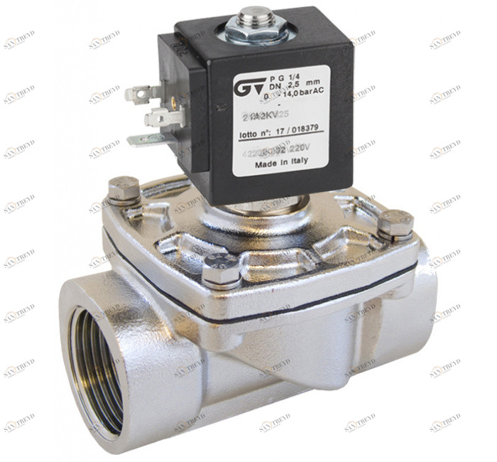 GENEBRE 4635 06 220v 2-ходовой электромагнитный клапан смешанного действия Н.З 