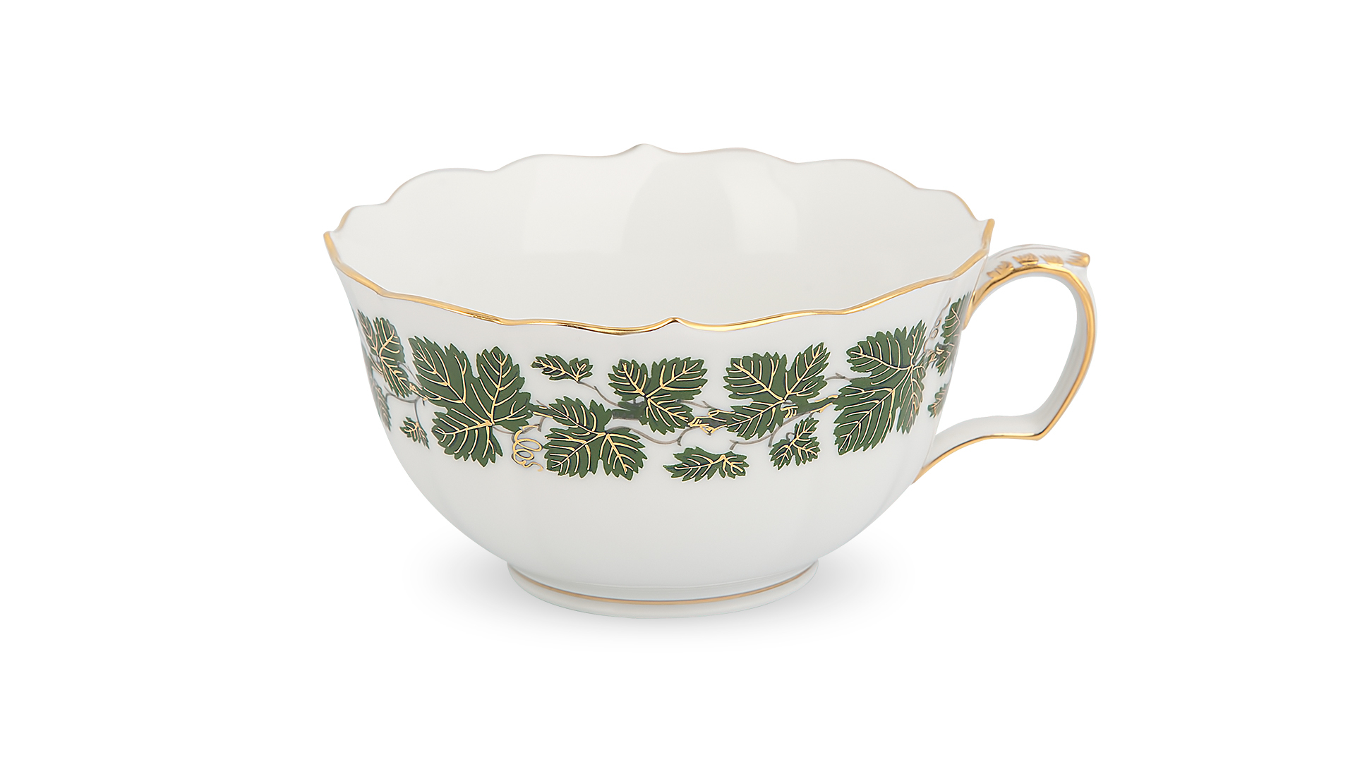 83656 Meissen Чашка чайная с блюдцем 200мл "Виноградная лоза" (с золотом) Фарфор  - Вид №1