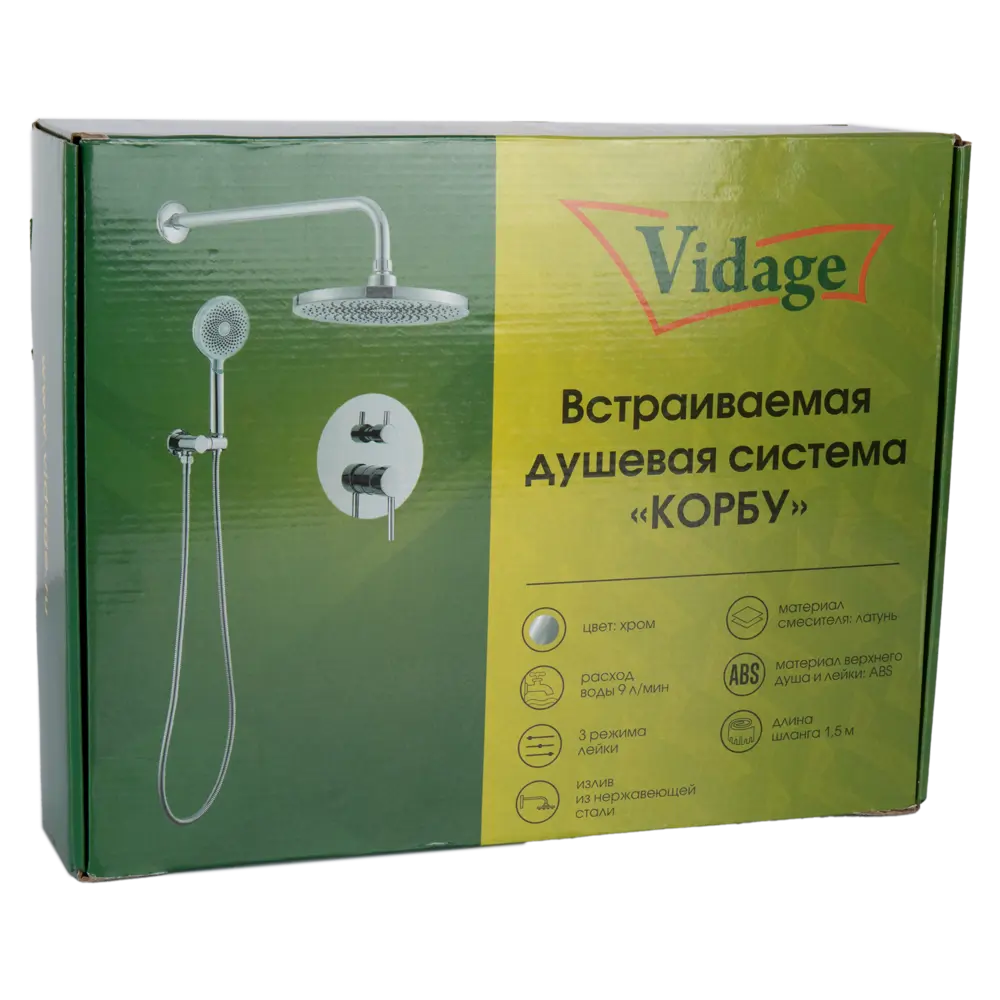 Душевая система Vidage Корбу скрытого монтажа круг цвет хром STLM-2014394 - Вид №8