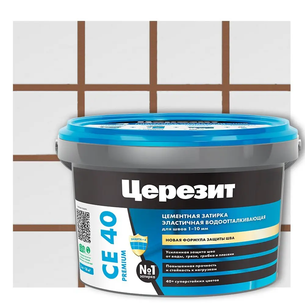 ЦЕРЕЗИТ CE 40 Эластичная затирка для швов цвет сиена 2 кг 12778899 STLM-0947483