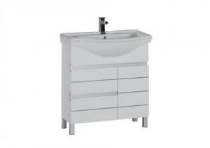 Тумба с раковиной Aquanet Доминика 80 белый