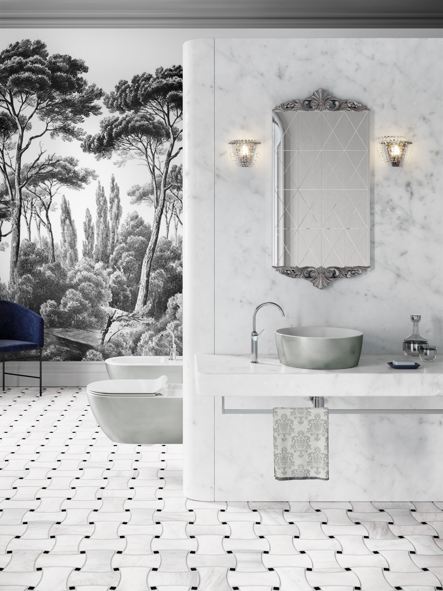 881511 Подвесной унитаз настенный Белый GSI ceramica Pura Италия - Вид №9