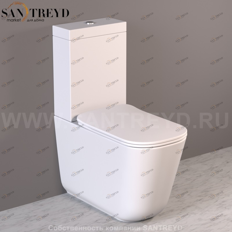 511730 Компакт унитаз с бачком Белый Kerasan Tribeca Италия