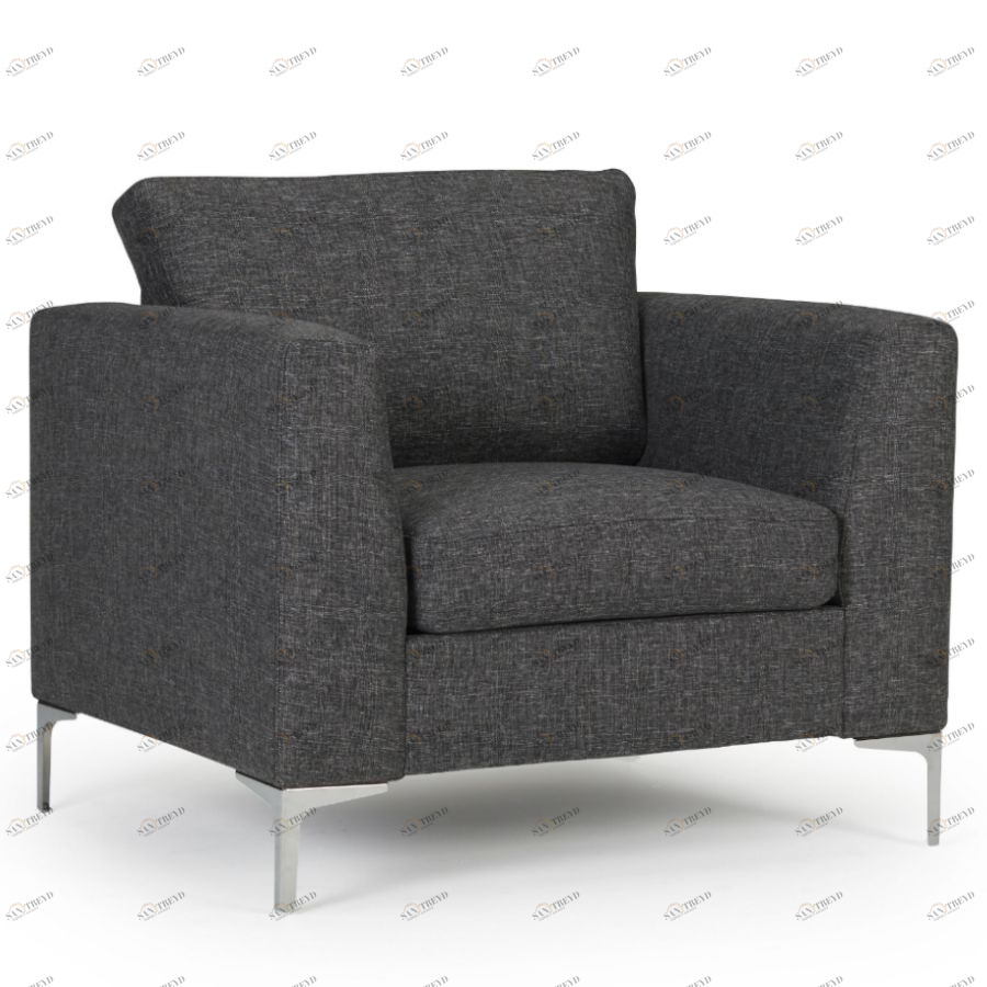 Кресло Shea с хромированными ножками, темно-серое Kragelund 36401960248