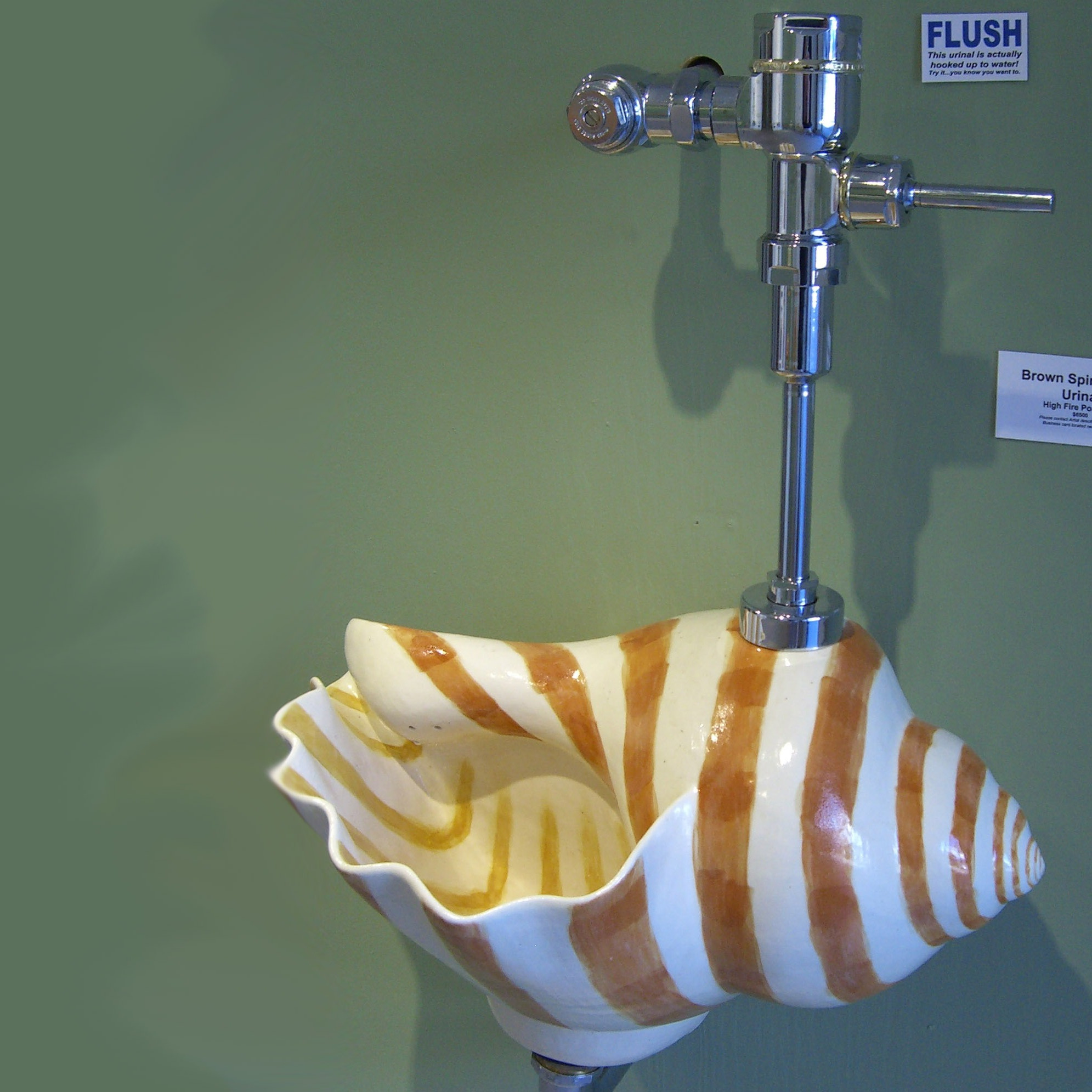 48683 Настенный писсуар, уринал с мушкой Clark Made Urinal - Вид №1