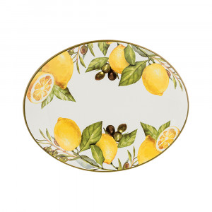 358-1551 Посуда керамическая Блюдо овальное Лемон Lefard