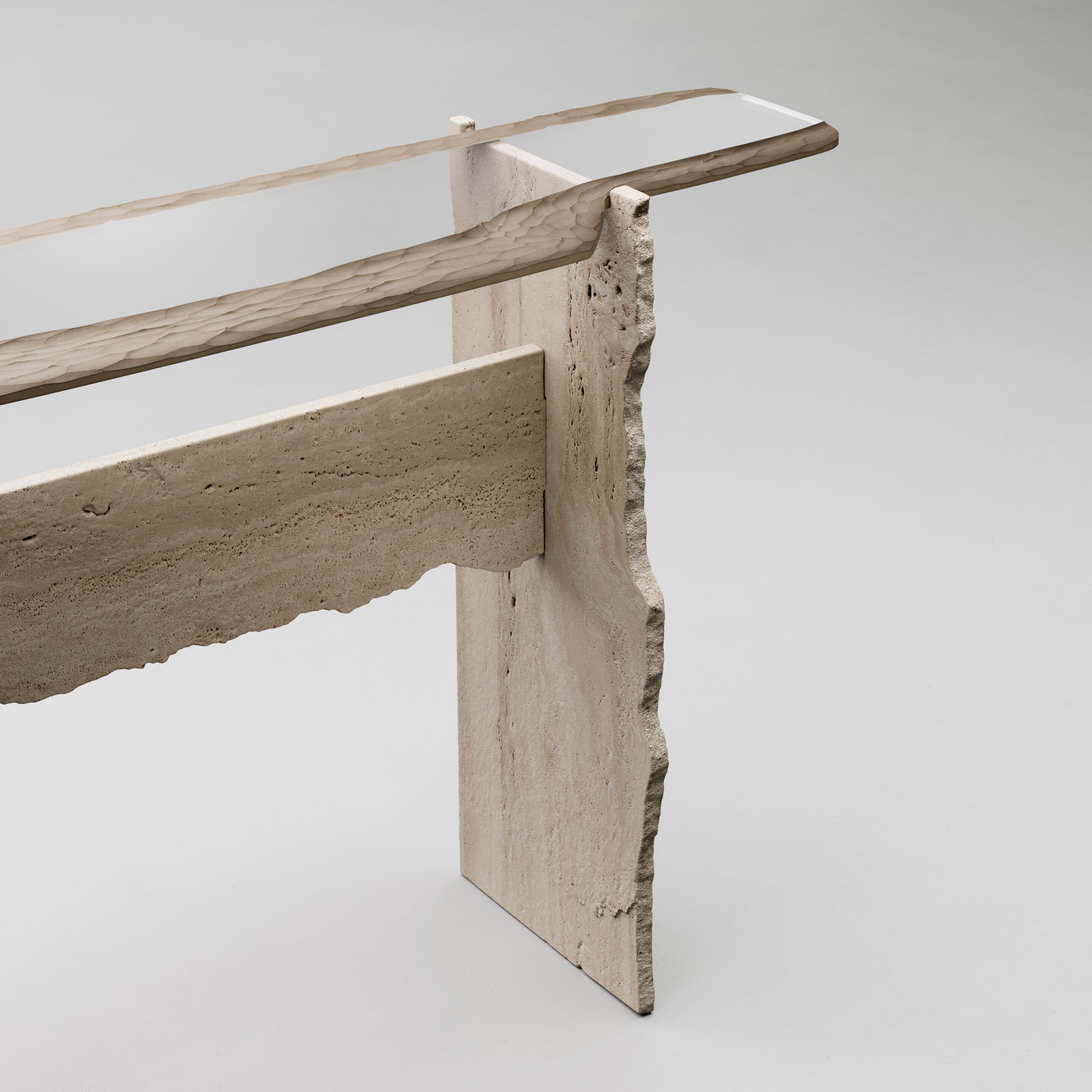 Травертин и стеклянная консоль ARTE VENEZIANA пещера ARCH-00078015 - Вид №2