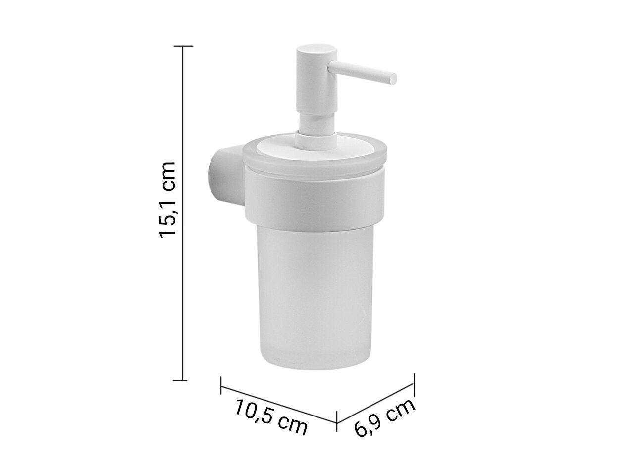 Настенный дозатор мыла из матового стекла GEDY Пиренеи ARCH-00095995 - Вид №7