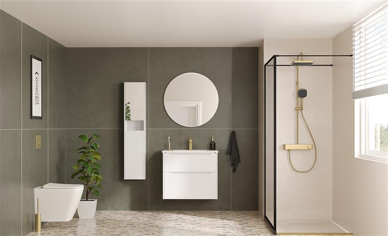 Подвесной шкаф для умывальника с ящиками со встроенной раковиной VitrA Bathrooms Integra Square ARCH-00096421 - Вид №8