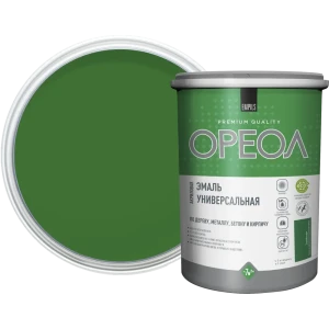 Эмаль универсальная Ореол глянцевая цвет зеленый 1 кг