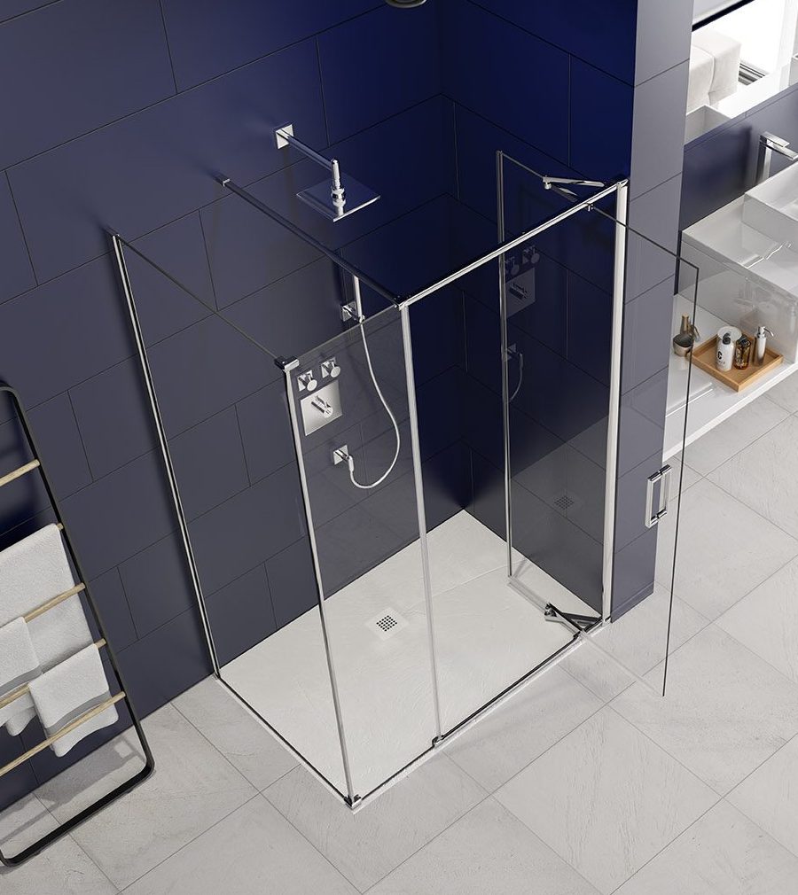 Торцевая панель для монтажа с дверью AR8SPN80H Merlyn Arysto Хромированный  - Вид №1