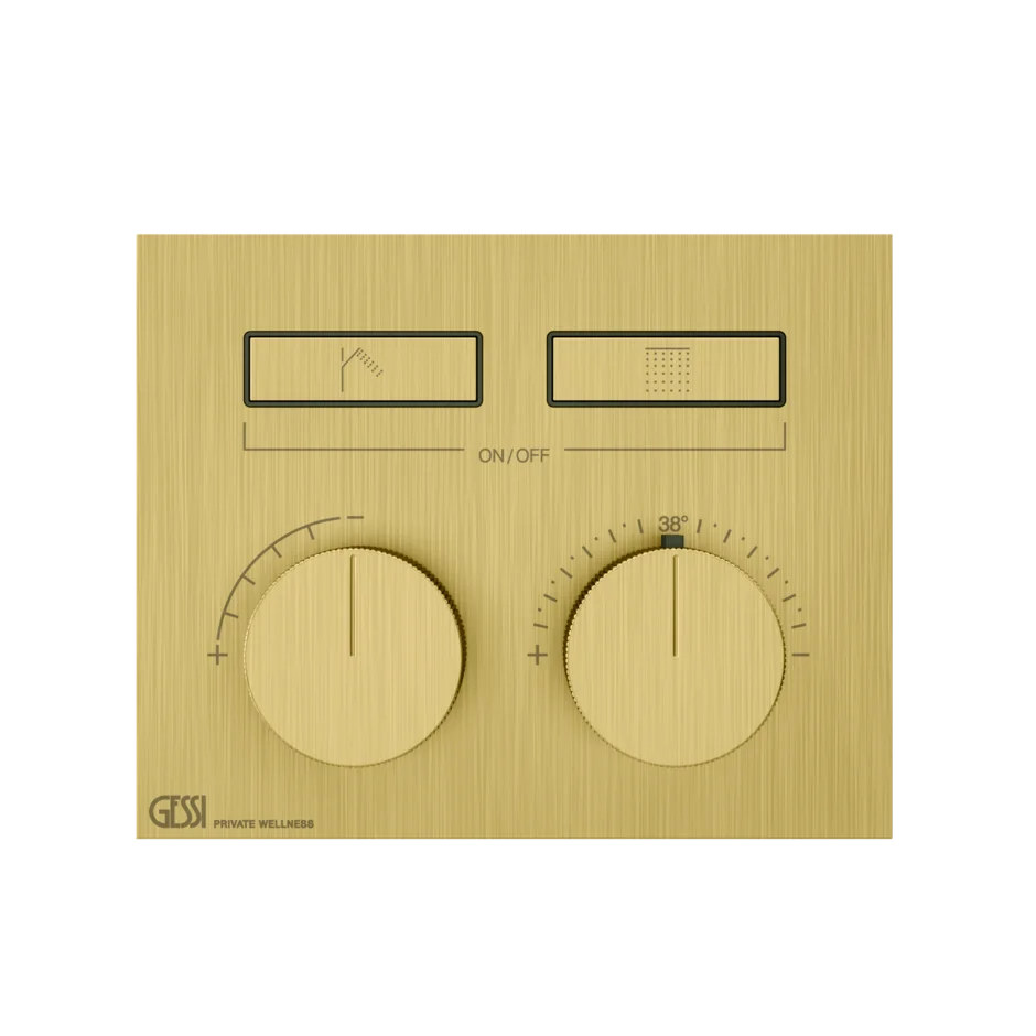 Смеситель для душа 63004 716 Gessi Hi-fi PVD С ЗОЛОТОЙ ЩЕТКОЙ 63004716