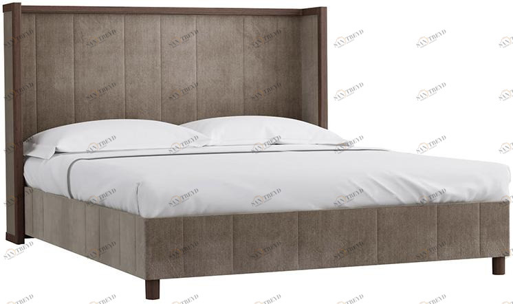 30714 Кровать с ортопедическим основанием и ящиком 1.6 Модерн Серебряный дождь R-HOME 40172035H_GSD