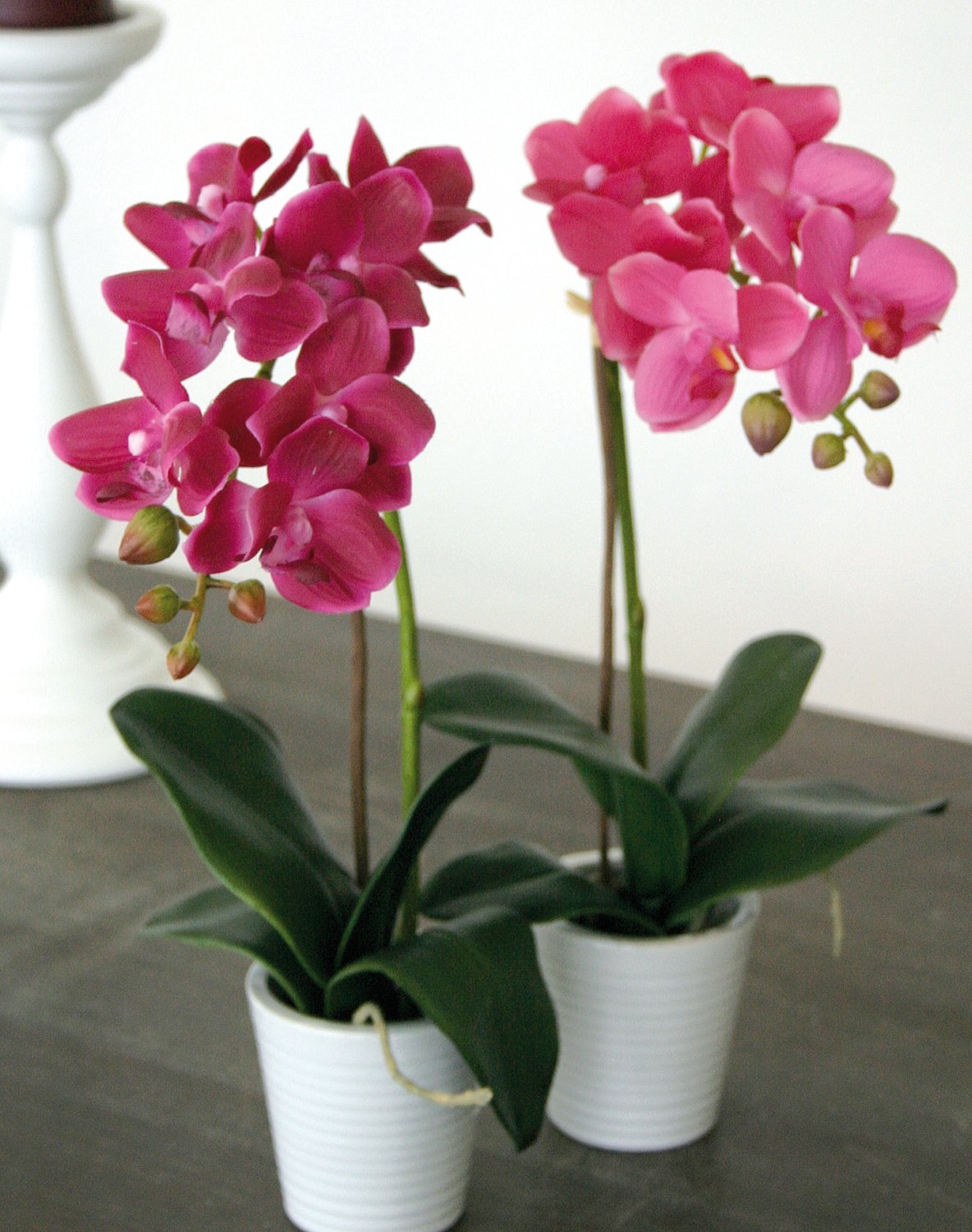2610 515 a3 Искусственная орхидея Phalaenopsis, горшечная, 33 см, real touch, розовая H-andreas 