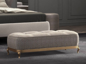 Прямоугольный пуф из ткани