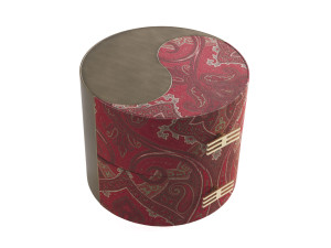 Круглая прикроватная тумбочка с ящиками