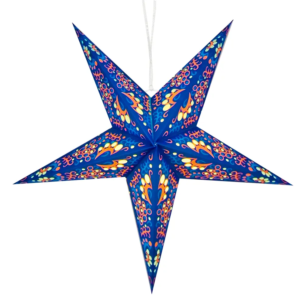 89378392 Елочная игрушка Звезда Инди 2.5x38 см голубой STLM-1369299 Santreyd  - Вид №1