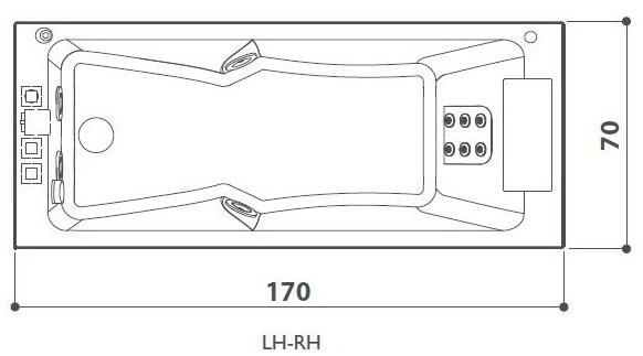 Jacuzzi® Прямоугольная ванна с гидромассажем Sharp sun-id-1399071 - Вид №1