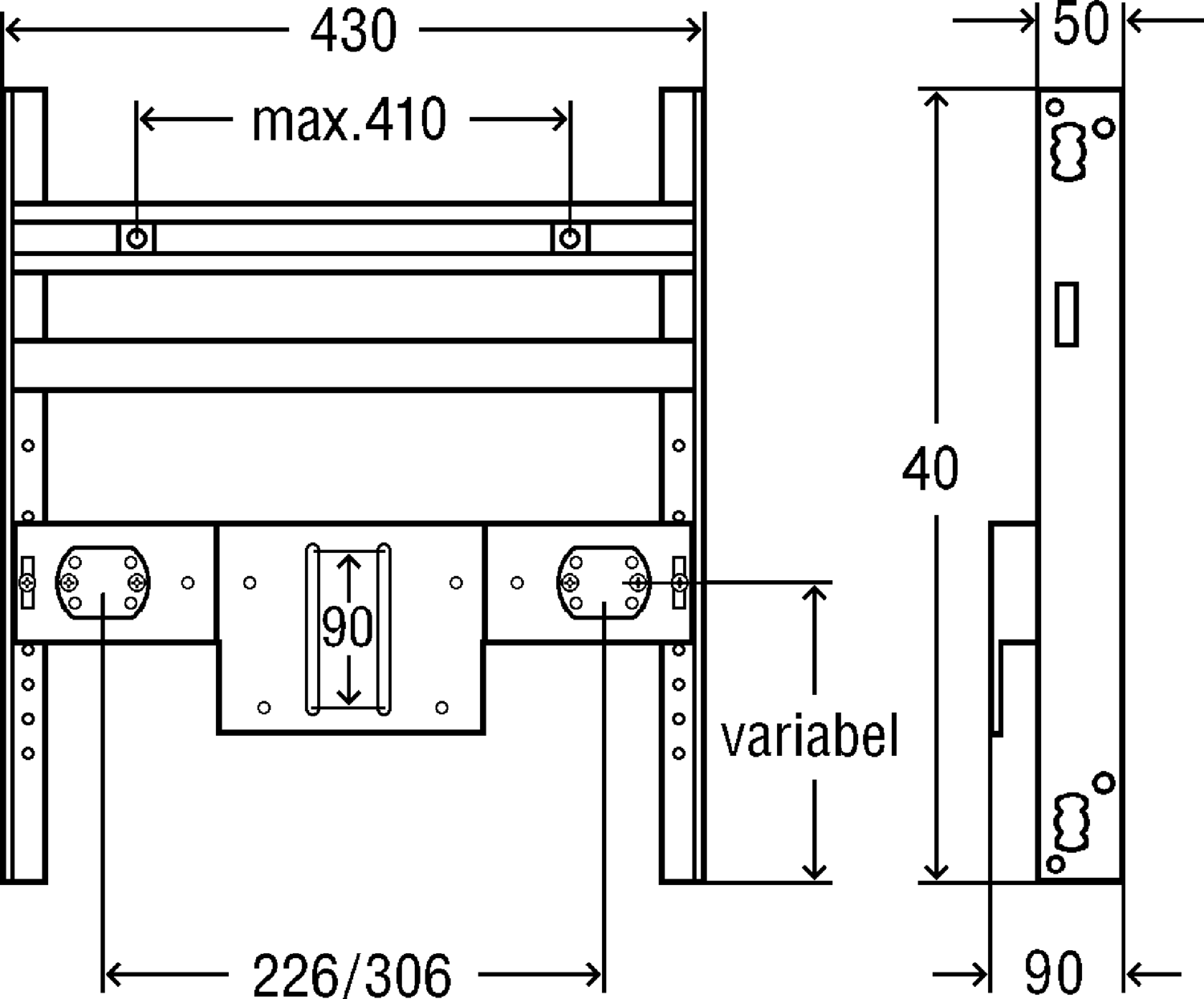 Системная техника  Steptec  Элементы для умывальников, модели умывальников VIEGA 655 976 *) Модель 8133.3 Santreyd  - Вид №2