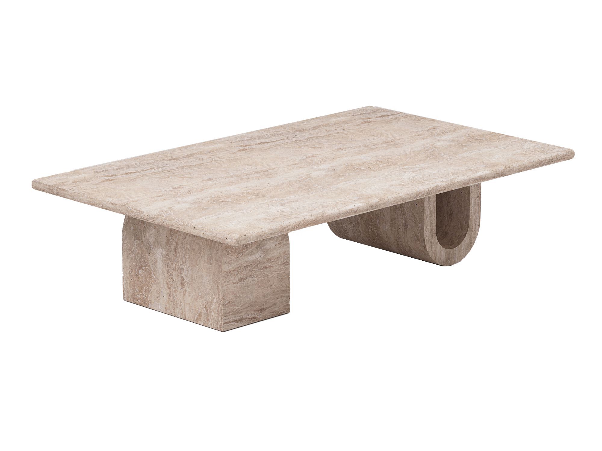 Низкий журнальный столик из травертина YET. Design Studio TONOZ ARCH-00140899