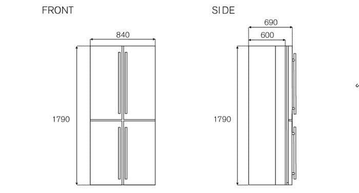 Нержавеющая сталь No frost отдельно стоящий холодильник Bertazzoni Professional ARCH-00100208 - Вид №2