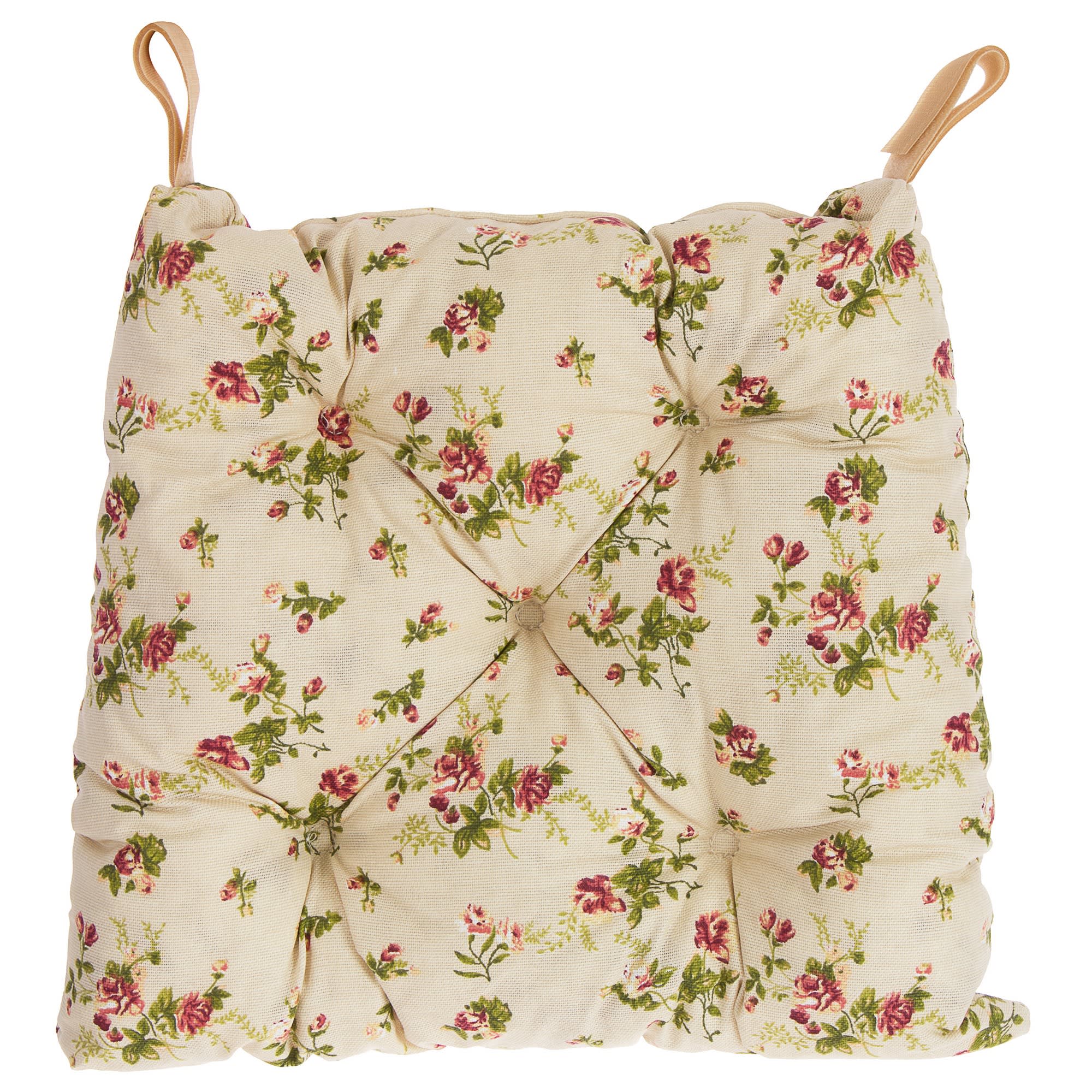 17990119 Сидушка «Прованс» с липучками 40х35х6 см цвет бежевый Santreyd 