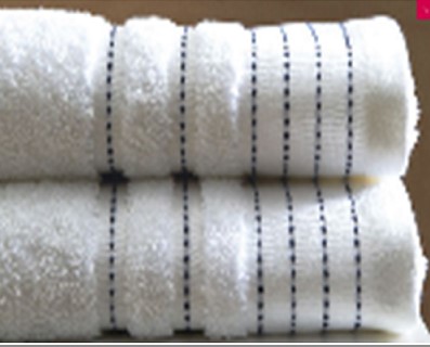 SIR_B_70 Полотенце SIR белый с декоративной строчкой 70/140 хлопок 600гр/м3 Blanc des Vosges Santreyd 