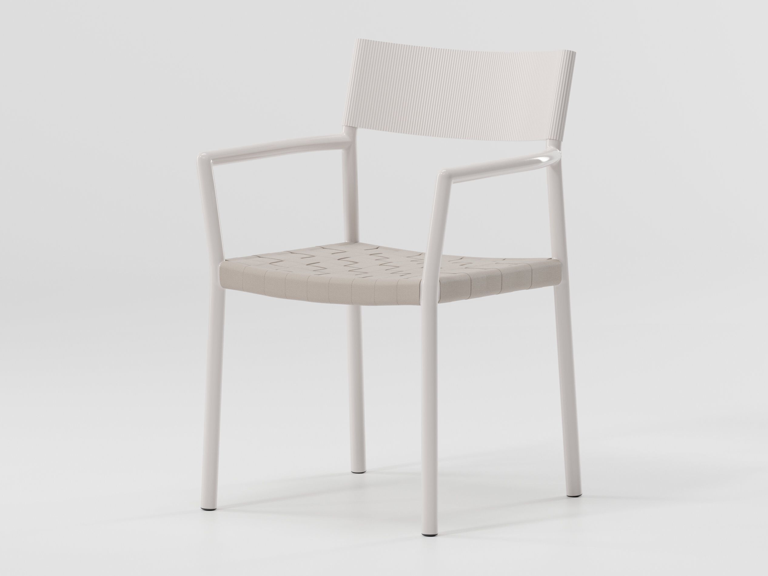 Алюминиевый стул с подлокотниками с тканым сиденьем Kettal Passage ARCH-00001179