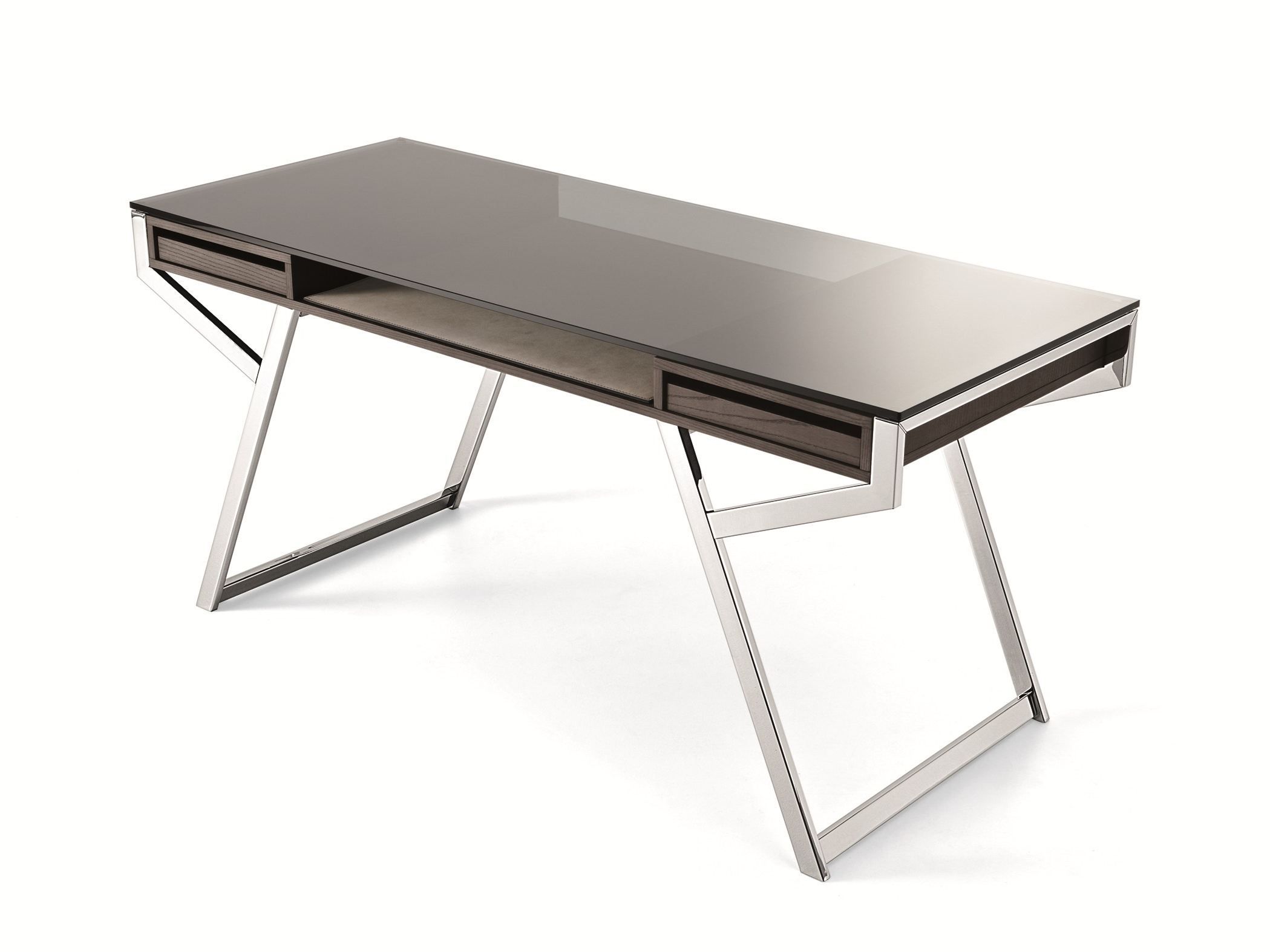 Письменный стол из нержавеющей стали и стекла с ящиками Gallotti&Radice LUÌ ARCH-00144846 - Вид №1