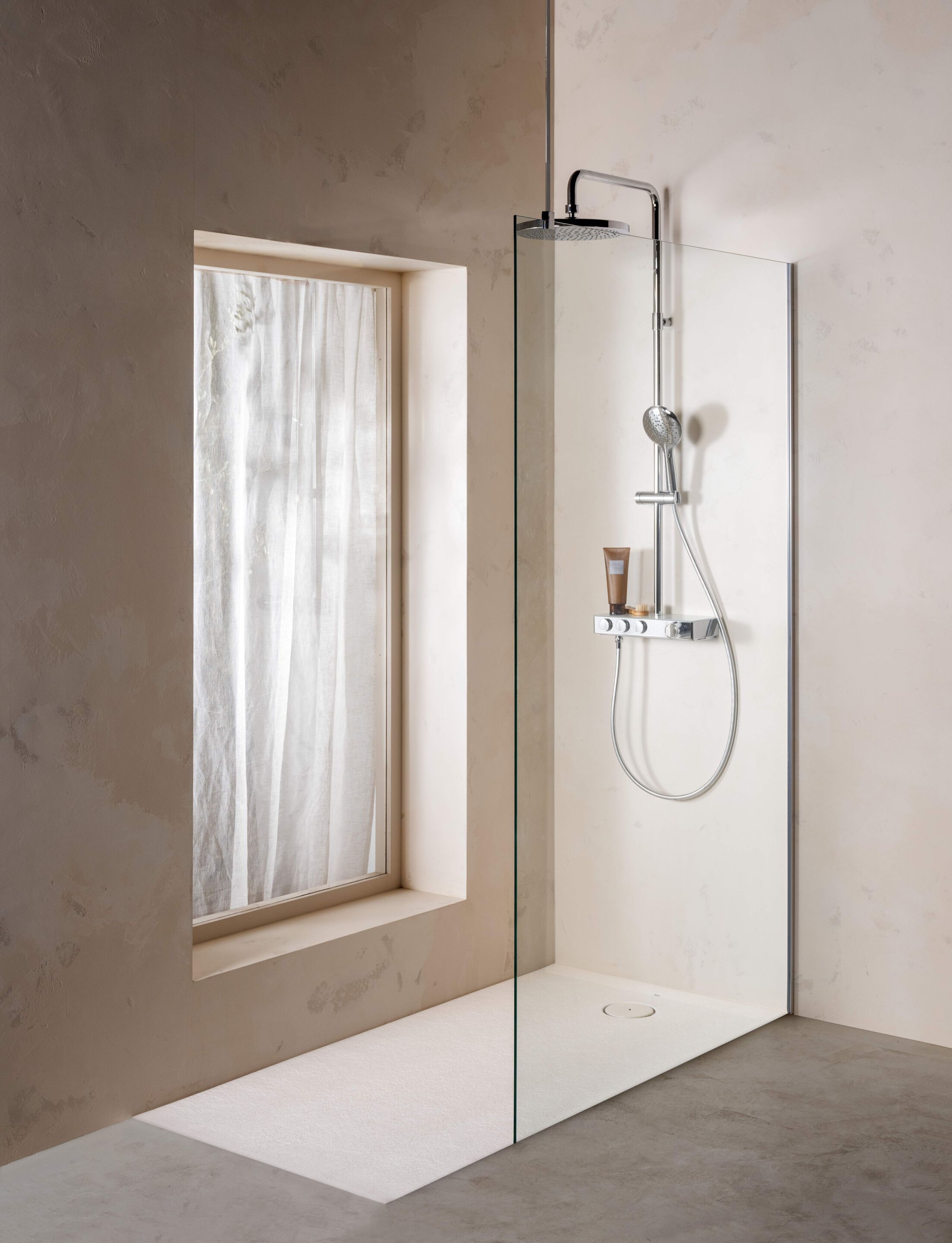 Латунная настенная термостатическая душевая колонна с переключателем Roca INDEX T-SWITCH 5A9H09..0 ARCH-00021736