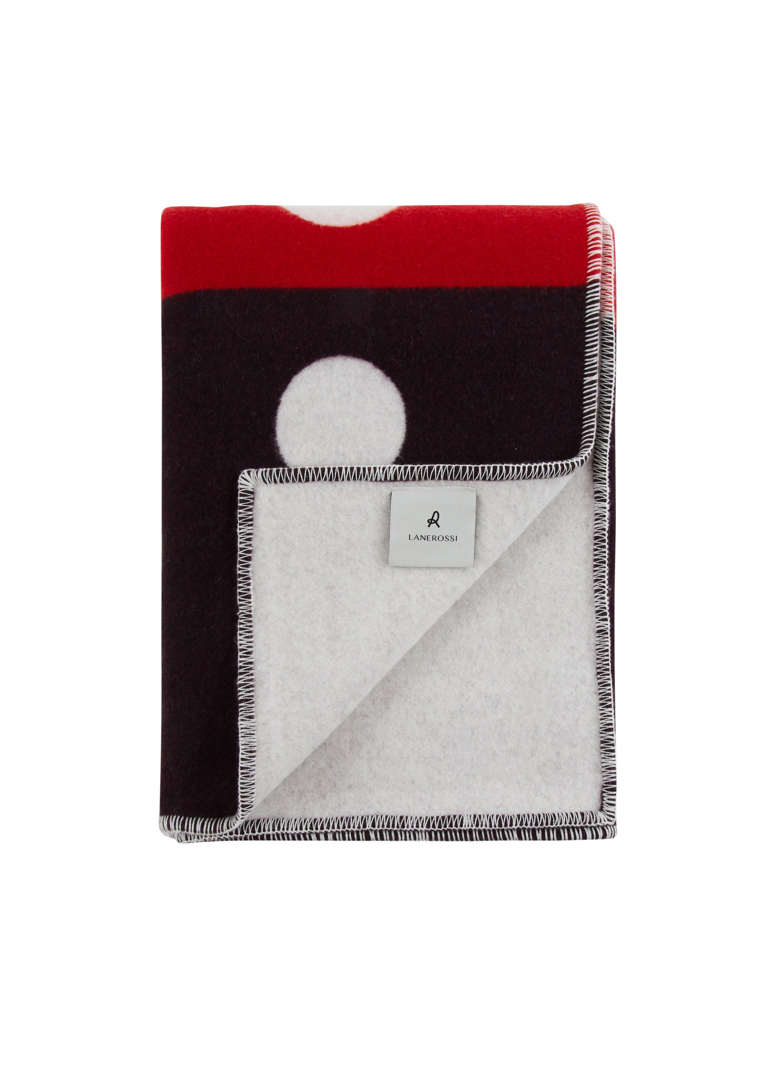 Plaid double face a pois e a righe in lana merino Lanerossi Memory is my Home ARCH-00100382 - Вид №16