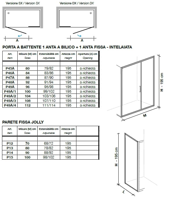 Хрустальная нишевая душевая кабина с поворотной дверью Metidea платина ARCH-00070785 - Вид №2