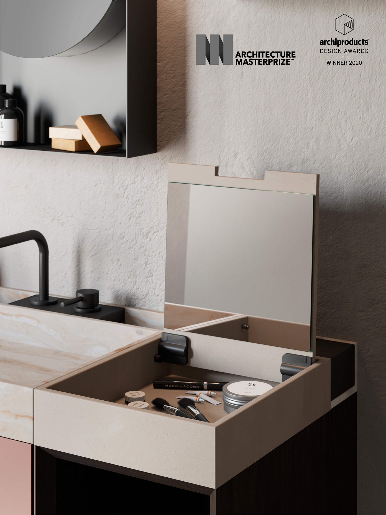 Rexa Design Умывальник с косметическим столиком REXA-ST293 