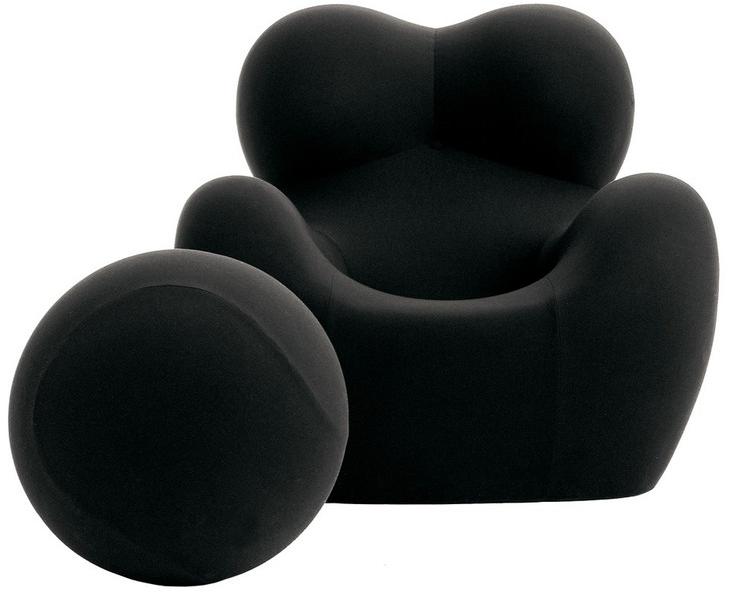 B&B Italia Кресло с обивкой из ткани с подставкой для ног Up Up5_6 - Вид №3