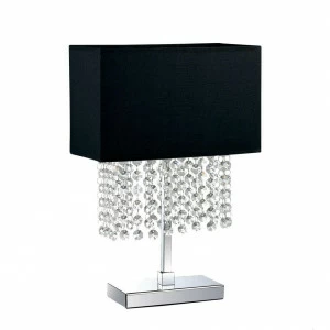 Настольная лампа дизайнерская His Phoenix TL1 IDEAL LUX ИНТЕРЬЕРНЫЕ 080787 Прозрачный;черный