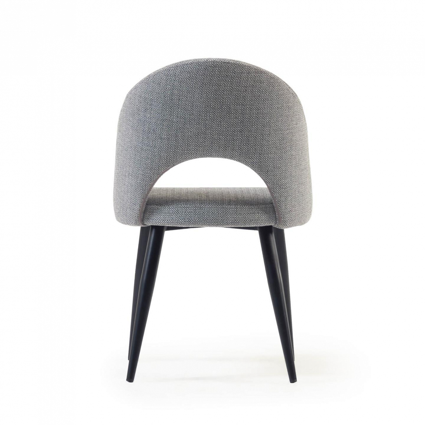101881 Серый стул на стальных ножках с черной отделкой La Forma Mael  - Вид №4