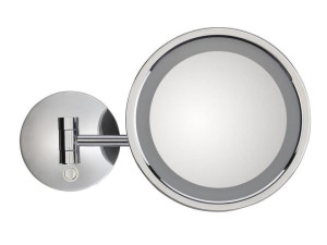 Настенное встроенное освещение латунное круглое увеличительное зеркало