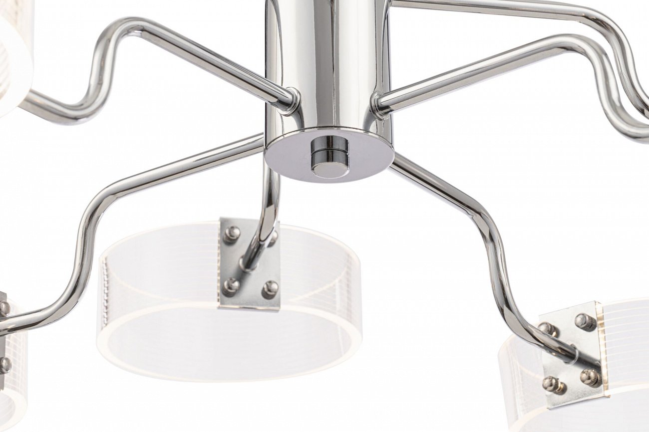 Светильник потолочный на 8 ламп хром Eva FR6039CL-L64CH FREYA LED 00-3957034 Прозрачный;хром  - Вид №3