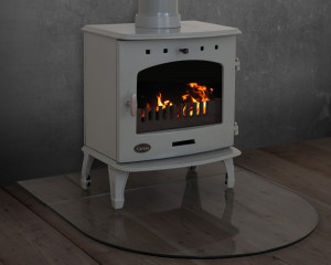 HEF297 Стеклянный изогнутый очаг для печи Сarronheating