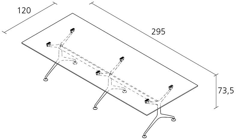 Alias Прямоугольный стол из фанерованной древесины Frametable sun-id-1363753 - Вид №2