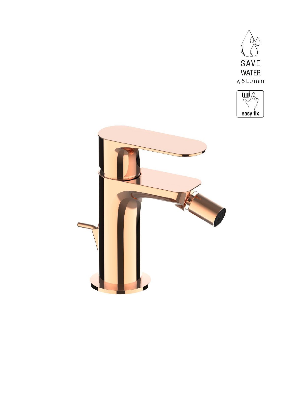 Однорычажный смеситель для биде с ограничителем расхода Rubinetterie Frattini Lea ARCH-00107186 - Вид №9