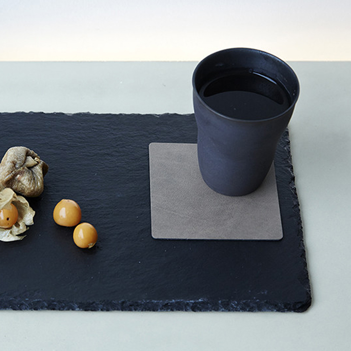 981186 NUPO light grey подстаканник квадратный 10x10 см, толщина 1,6 мм;LIND DNA  - Вид №2