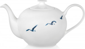 10603381 Dibbern Чайник Dibbern "Синие птицы" 1,3л Фарфор костяной