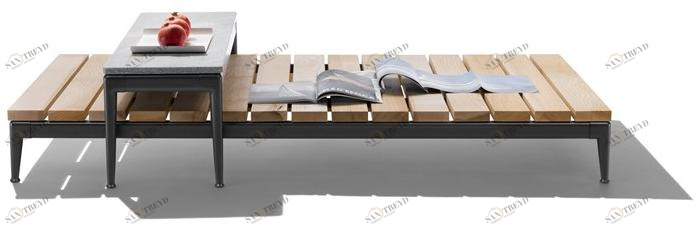 Flexform Прямоугольный садовый журнальный столик в ироко Pico outdoor sun-id-1473836